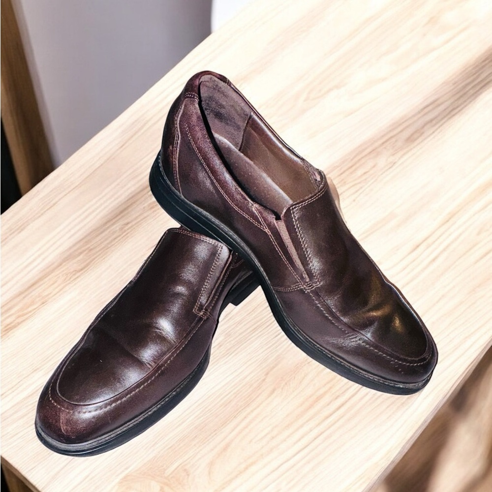 Mephisto Air Jet Double Gore Loafers Dark Brown Size 10 EUC